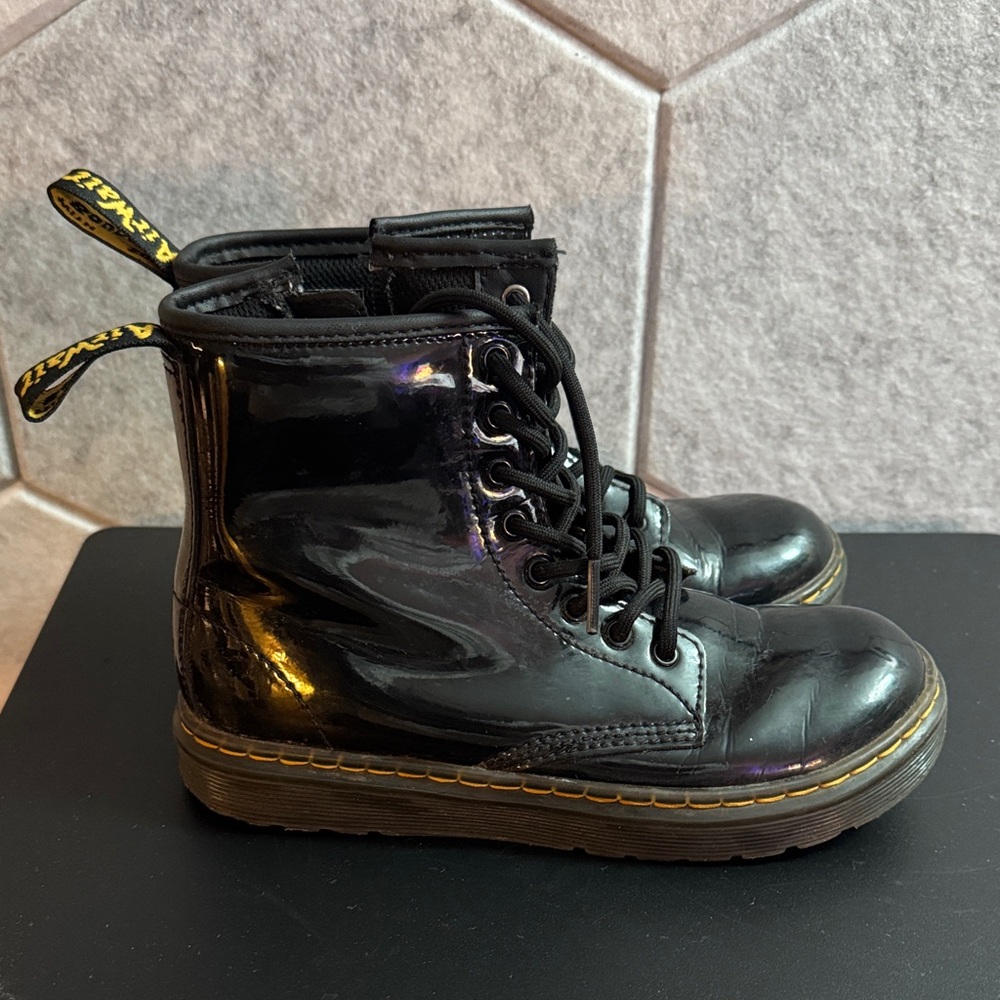 Dr. Martens Shiny Black Lace-Up Boots